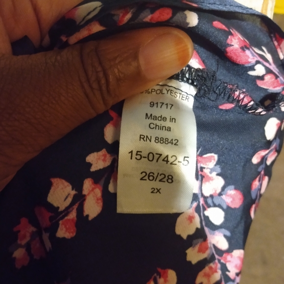 Navy blue floral slip dress - Picture 8 of 8